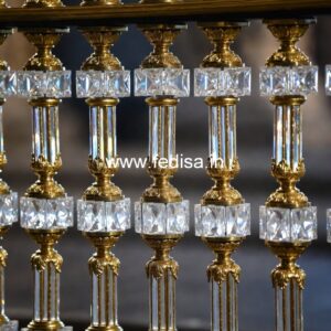 Luxury Brass Railing Design With Gold Finish Wrought Iron Window Grills