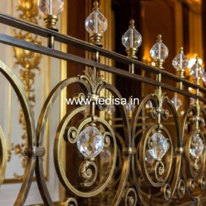 Antique Brass Staircase Railing Design Grill Door For Main Door
