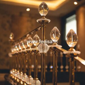 Custom Brass Railing Design For Modern Architecture Steel Safety Door Jali Design