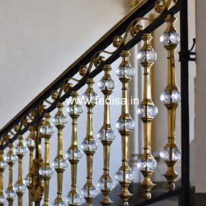 Elegant Brass Balcony Railing With Artistic Patterns Balcony Grill Design 2026 Latest