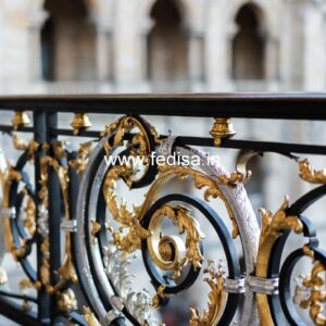 Luxury Brass Railing Design For Stair Interiors Beautiful Window Grill Design