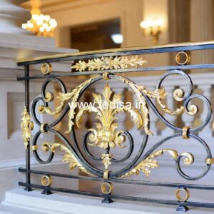 Brass Balcony Railing Design With Decorative Finish Square Pipe Window Grill Design