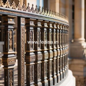 Antique Brass Balcony Railing For Classic Homes Khidki Design Simple
