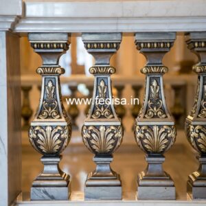 Luxury Brass Handrail For Grand Staircases Tower Grill Design