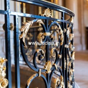 Elegant Brass Balcony Railing Design Inspiration Iron Grill Color