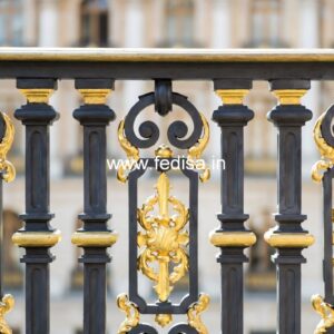 Luxury Brass Balcony Railing For Modern Architecture Grill Design Iron