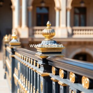 Decorative Brass Balcony Railing With Premium Style Ss Steel Window Grill Design