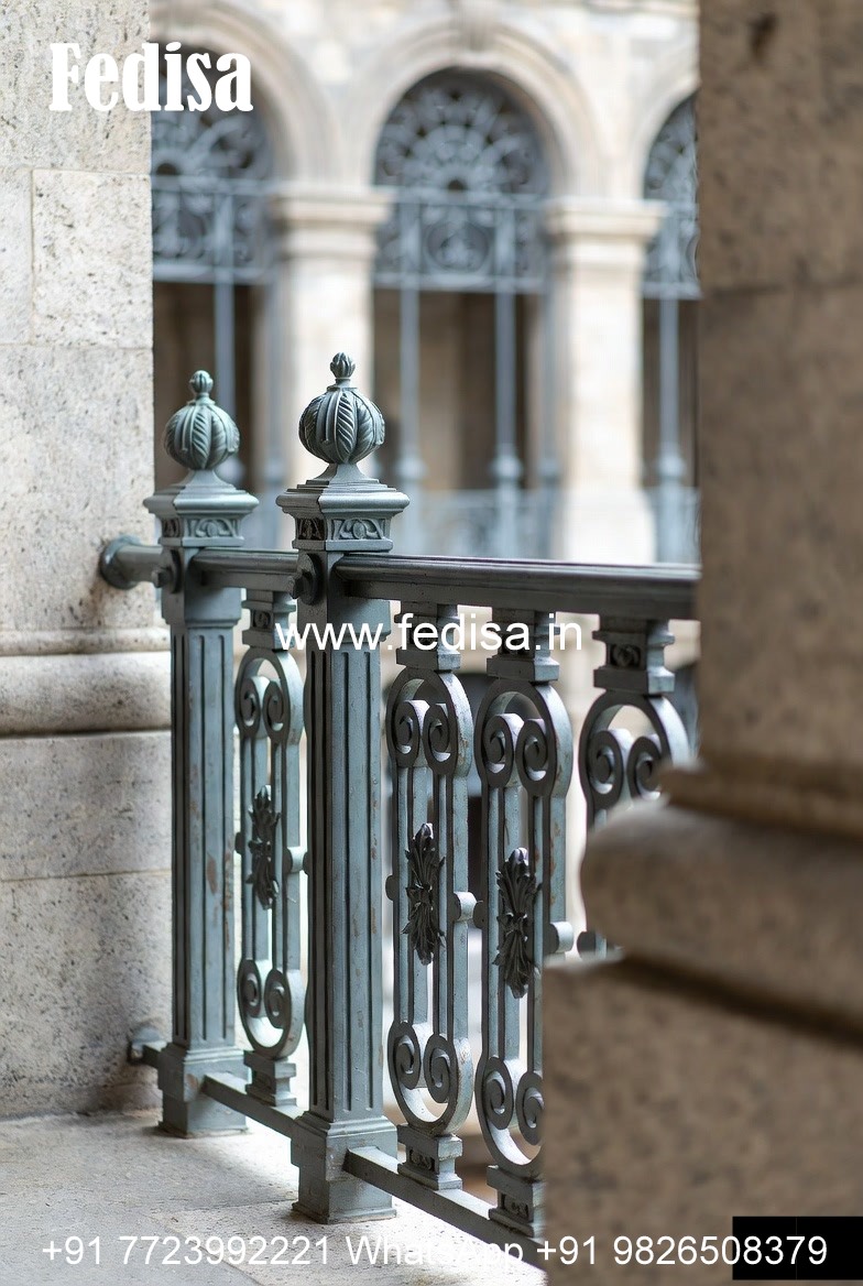 Antique Brass Stair Railing For Classic Homes Parapet Steel Grill Design