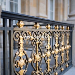 Designer Brass Railing Design With Artistic Finish MS Safety Door Grill Design