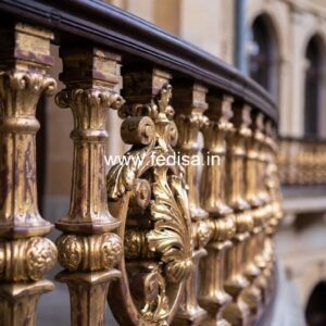 Premium Brass Staircase Handrail For Homes Lohe Ki Jali Window