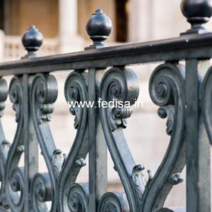 Decorative Brass Stair Railing Design For Villas Fabrication Safety Door Design