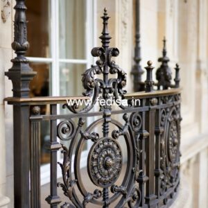 Stylish Brass Staircase Railing For Interior Design Closed Balcony Grill Design