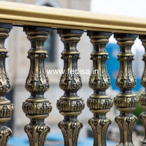 Premium Brass Stair Railing With Unique Design Iron Window Grill Color