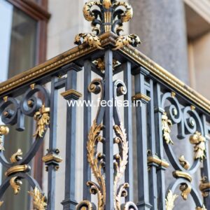 Brass Balcony Railing Design With Classic Appeal Gate Grill Color