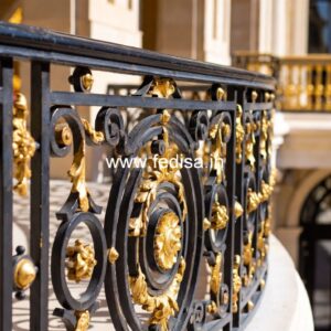 Decorative Brass Stair Railing With Elegant Finish Front Grill Design Steel