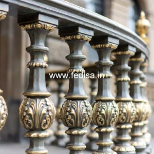 Modern Brass Staircase Railing With Premium Look Compound Wall Grill Gate Design