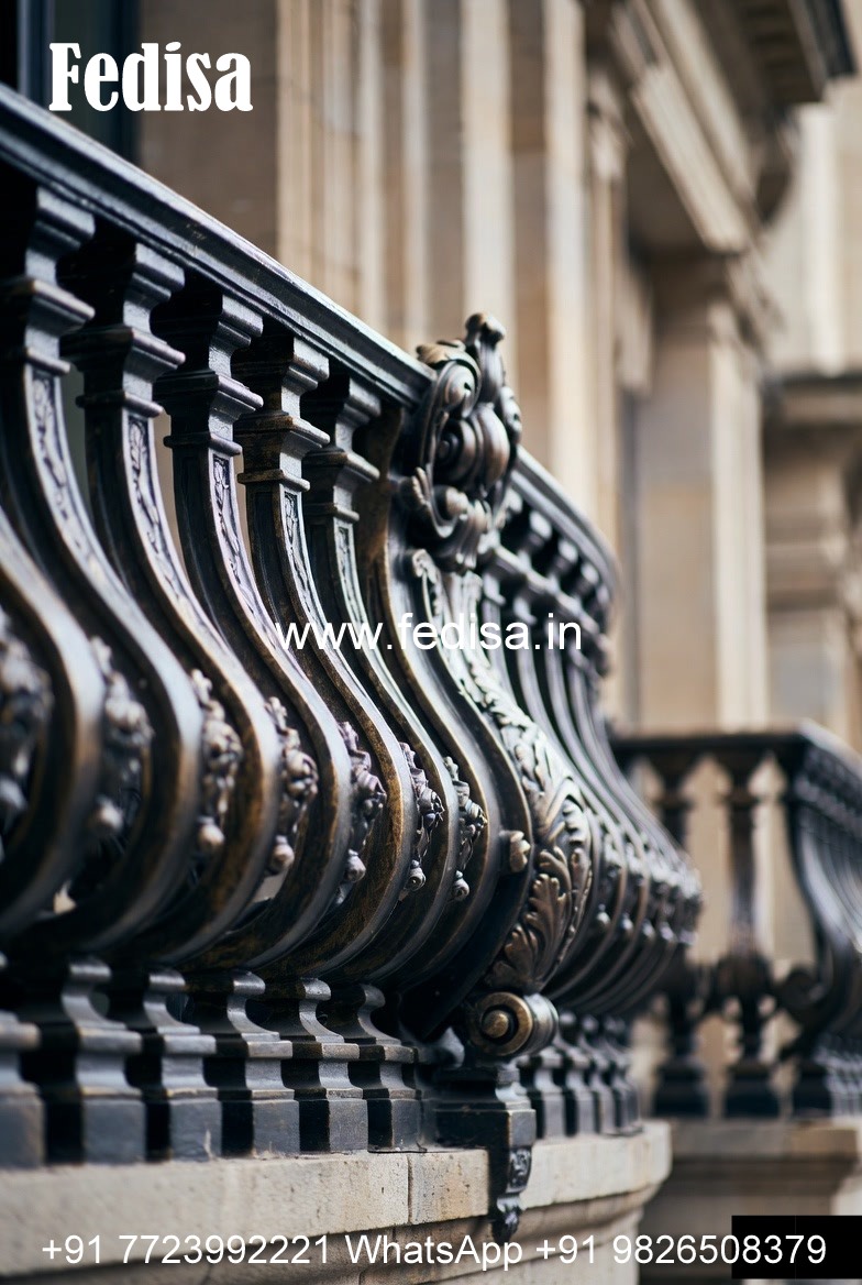 Stylish Brass Staircase Railing For Modern Projects Single Window Grill Design