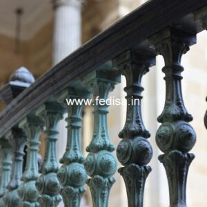 Decorative Brass Staircase Railing With Fine Finish Window Khidki Ka Design