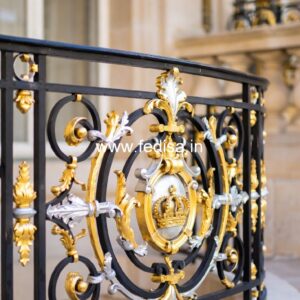 Modern Brass Stair Railing Design For Interiors Stainless Steel Balcony Full Grill Design