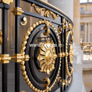 Designer Brass Staircase Railing With Classic Appeal Aluminum Window Grill Price