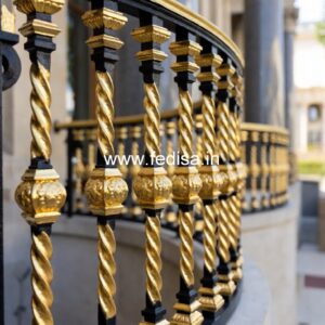 Luxury Brass Handrail Design For Elegant Staircases Safety Grill Gate