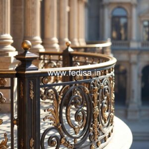 Elegant Brass Stair Railing Design Ideas Window Simple Grill Design