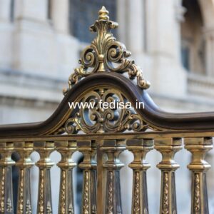 Modern Brass Railing Design With Stylish Finish Grill Design For Verandah
