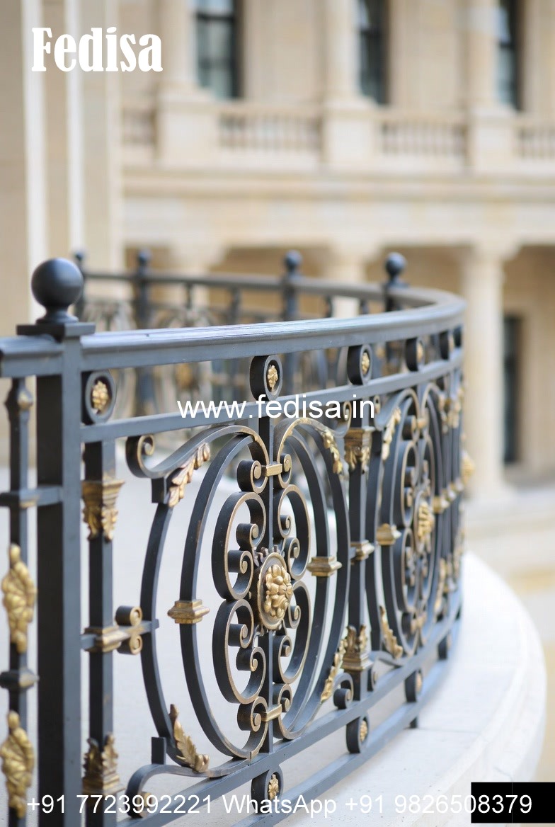 Antique Brass Railing Design For Royal Interiors Covered Balcony Grill Design