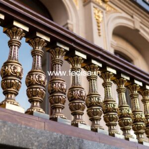 Brass Railing Design With Glass Combination Aluminum Window Grill Design