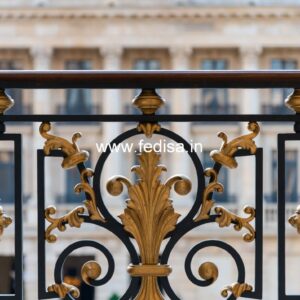 Stylish Brass Railing Design For Interior Decor Vertical Window Grill Design