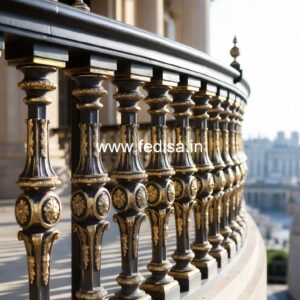 Brass Railing Design For Home Exterior Decor Simple Modern Window Grill Design