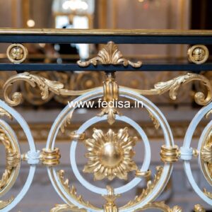 Custom Brass Staircase Railing Design For Homes Ghar Ka Grill Ka Design
