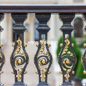 Decorative Brass Railing Design For Villas Car Parking Grill Gate Design