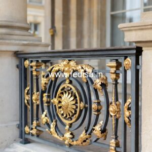 Brass Stair Railing Design For Premium Villas Safety Door Ss Grill Design