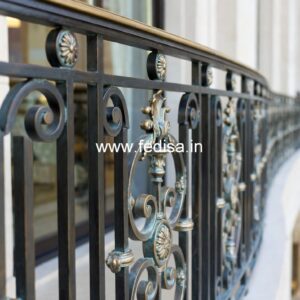 Modern Brass Handrail For Stylish Staircases Metal Grill Door Design