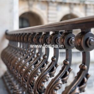 Elegant Brass Staircase Design With Decorative Finish Window Steel Grill Design 2026 Latest