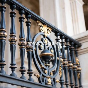 Luxury Brass Balcony Railing For Elegant Homes Round Door Grill Design