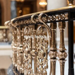 Custom Brass Railing Design For Staircases Window Grill Box Design