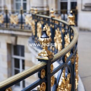 Elegant Brass Balcony Railing Design For Villas Home Grill Gate