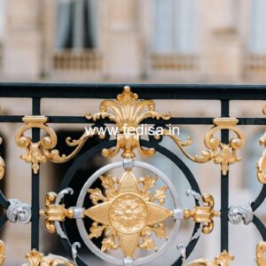 Designer Brass Handrail For Luxury Interiors Half Grill Design For Balcony
