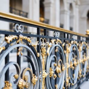 Luxury Brass Railing With Intricate Detailing Simple Grill Design For Door