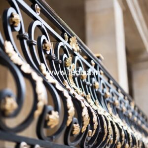 Decorative Brass Stair Railing With Unique Style Light Grill Design