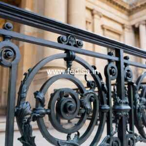 Designer Brass Staircase Railing With Fine Finish Window Grill Design For Indian Homes