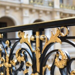 Brass Staircase Railing Design With Modern Appeal Front Porch Grill Design