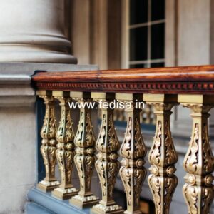 Custom Brass Staircase Railing For Homes Window Loha Design