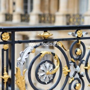 Elegant Brass Handrail Design For Premium Spaces Front Boundary Wall Grill Design