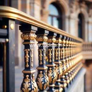 Antique Brass Balcony Railing For Classic Homes Simple Grill Design Window