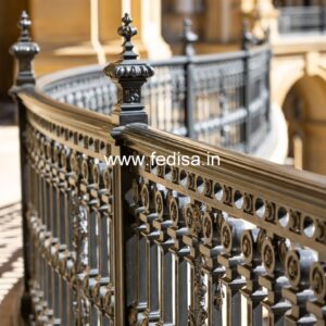 Luxury Brass Handrail For Grand Staircases New Design Grill Gate
