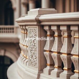 Custom Brass Staircase Railing With Designer Look Ventilation Iron Grill Design