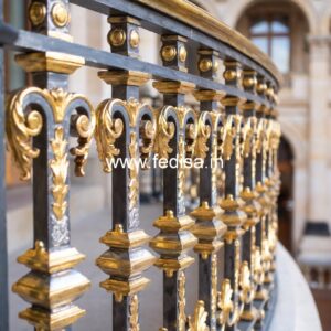 Designer Brass Staircase Railing For Villas Loha Jangla Design